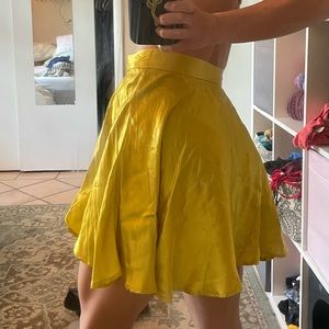 Urban Outfitters Satin Gold Wrap Skirt